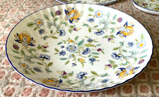 Haddon Hall Minton China Large Curved Cake Plate BLUE 28cm 2nd (tiny flaw )