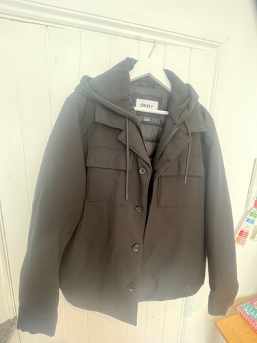 Dkny mens smart black coat - mens,