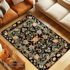 Dark Floral Victorian Rug |