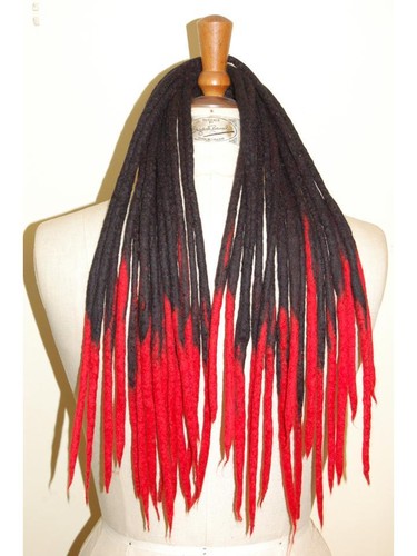 Handmade felted wool dreadlock - felted,