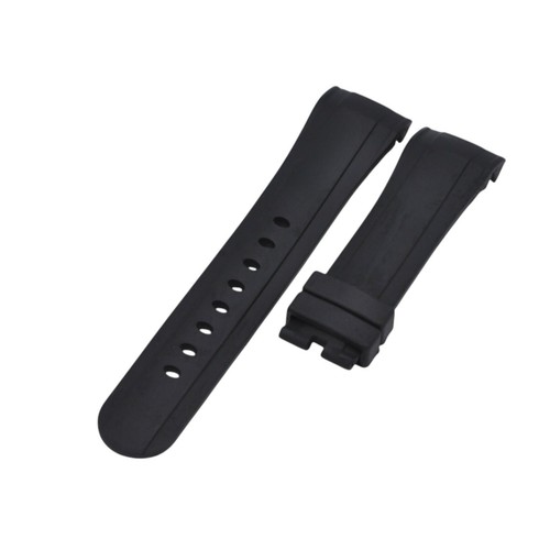 24mm black rubber - rubber, watch