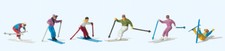 Preiser 10313 Downhill Skiers (6) Exclusive Figure Set HO