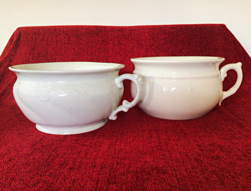 Two vintage chamber pots - vintage,