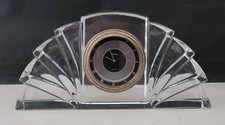 MARQUIS BY WATERFORD CRYSTAL FAN SHAPED CLOCK