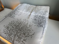 Dunelm Luxury Jacquard Trees Dove Large Pencil Pleat Fully Lined Large Curtains