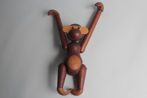 Vintage wooden monkey - vintage,