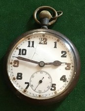Ww2 German Military ? Pocket Watch Movement Kf262 15 Jewels Spares Or Repair 