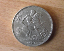 1889 FULL CROWN SILVER COIN QUEEN VICTORIA FOR GRADE SEE PICTURES