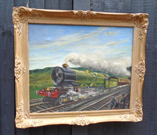 Original steam train painting