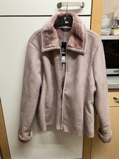 Faux Suede With Fur Trim Pale