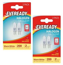 4 x EVEREADY G4  20W Halogen