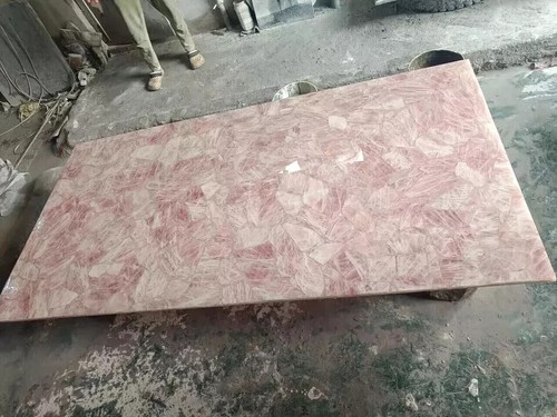 Rose quartz dining table top - quartz,