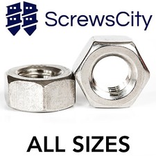 M2 M3 M4 M5 M6 M8 M10 HEX FULL NUTS DIN 934 A2 STAINLESS STEEL HEXAGON NUTS