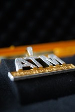 ATM Pendant Addicted To Money Iced-Out Hip Hop Necklace 18K Gold Plated Stainles