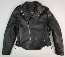 Vtg Natel Black Leather Heavy