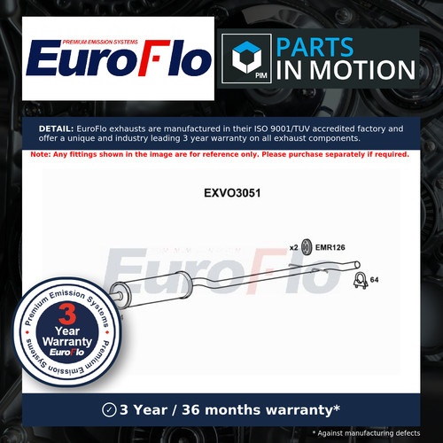 Exhaust centre box exvo3051 - exhaust,