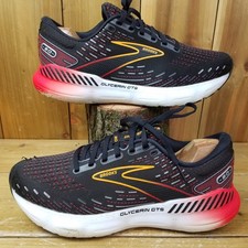 *READ* Brooks Glycerin GTS 20 Black Orange Running Trainers Mens UK 8 EU42.5