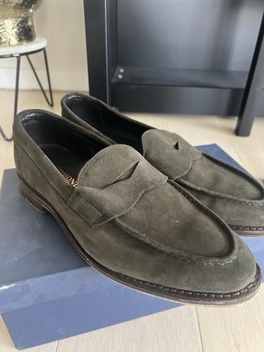 Allen edmonds green - green, suede