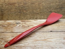Vintage Orange Red Melamine Spatula/Kitchen Utensil/Retro Old Plastic/Camper