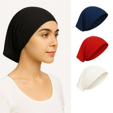 PREMIUM QUALITY Under Scarf Cap Hijab Scarf TUBE BONNET BONE Chemo Hair Wrap