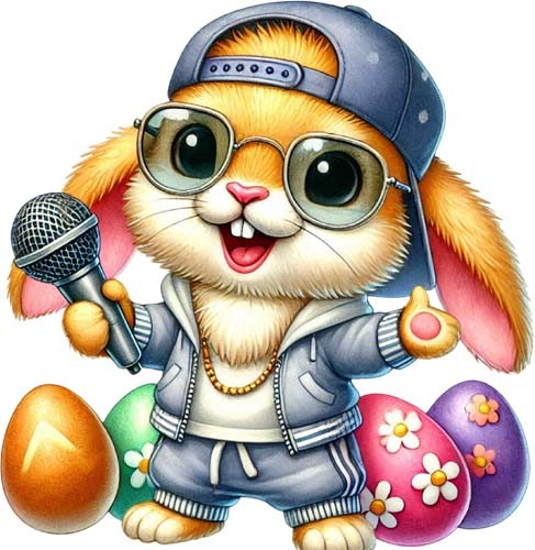 Easter hip hop - hip, rabbit