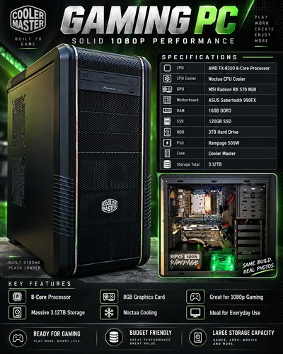Gaming amd 8350 rx - gaming,
