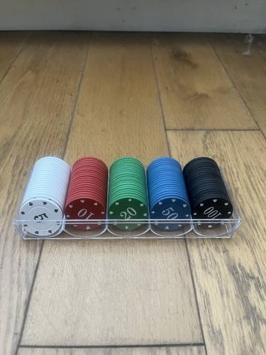 Poker chip set with - set,