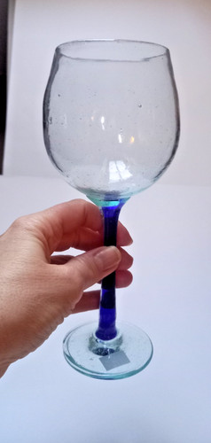 Wine glasses blue - wine, glasses-blue