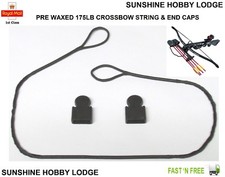 Crossbow String 175lb Pre Waxed Xbow String & End Caps Fit Anglo Arms Jaguar Bow