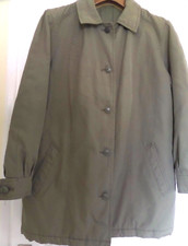 Lady's Padded Jacket Light Green Size 12 Button Up