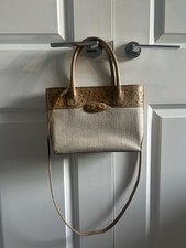 Ostrich Leather & Canvas