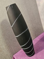 Large Tall Black Ceramic Vase