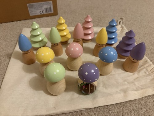 Wooden playset with trees - with,