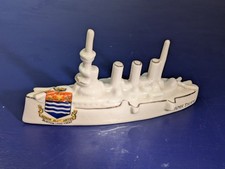 Carlton China 6.5" Long Crested WW1 HMS Tiger  Burton Upon Trent Crest