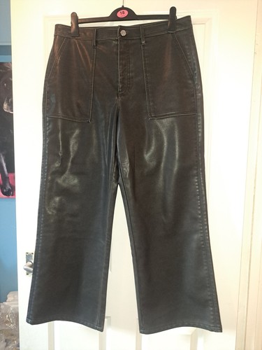 Ladies faux leather - , black