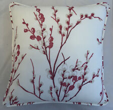 16 Inch cushion cover in Laura Ashley Pussy Willow Cranberry Fabric