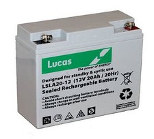 2 x Lucas 12V 20AH (17AH 18AH
