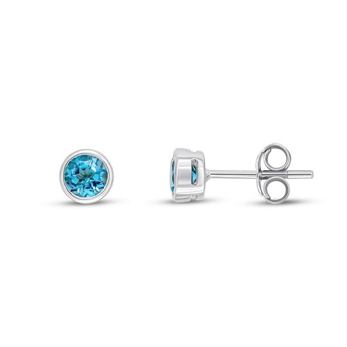 9ct white gold 4mm round - white,