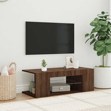 UK TV Cabinet,with LED Lights TV Stand,TV Unit Hall Entertainment Cenrtre vidaXL