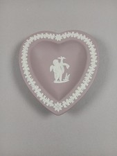 Wedgwood Jasperware Pink Heart Shaped Trinket Dish
