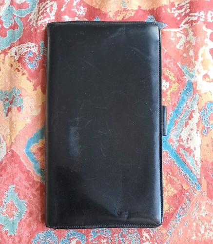 Asprey black leather - -, notepad