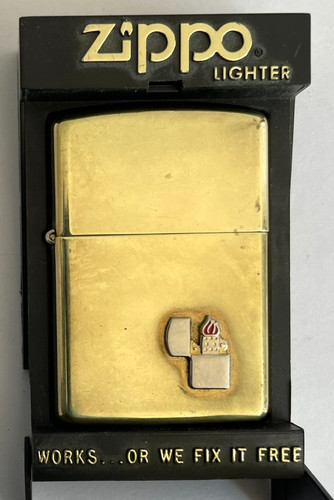 Vintage solid brass - solid, zippo