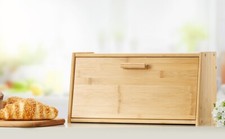 Bamboo Wooden Bread Bin Loaf