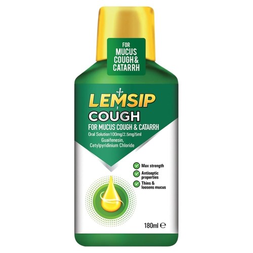 Lemsip cough syrup 180ml - lemsip,