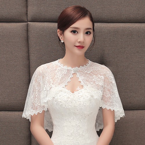 Bridal floral lace - floral, wrap