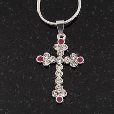 Small Diamante Cross Pendant