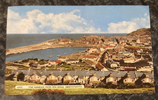 used Welsh postcard: Aberystwyth - The Harbour from Pen Dinas