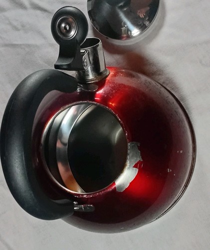 Red stainless steel whistling - stainless,