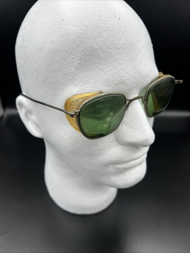 Antique green willson goggles - antique,