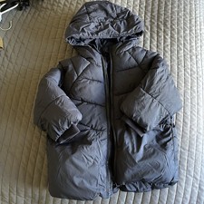 Zara Boys Padded Fleece Navy Hooded Jacket Size 3-4 Years